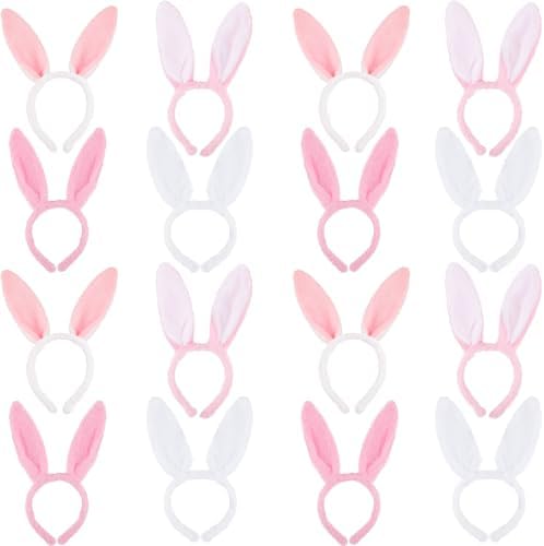 Octaday 16 Piece Easter Bunny Ear Headband Set