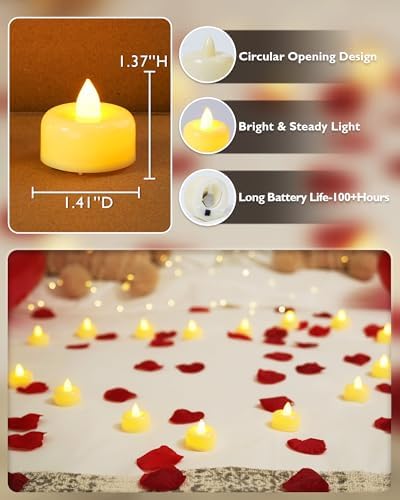 Raycare 50 Pack Battery Operated LED Tea Lights