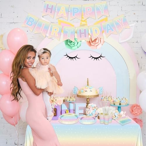 Pastel Rainbow Birthday Party Set for 20 Guests