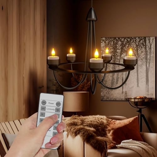 SoulBay USB Rechargeable Flameless Candles with Remote Control Timer 12pcs