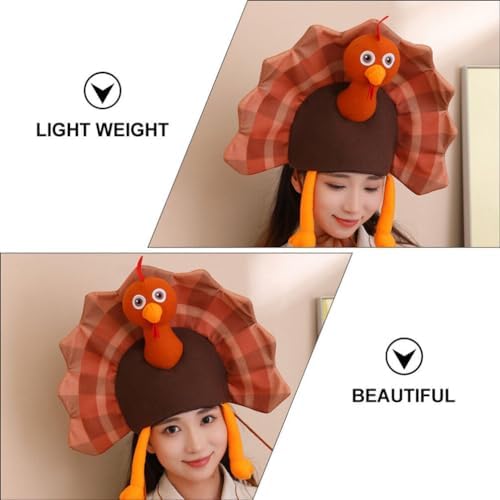 EXCEART Thanksgiving Turkey Hat Costume for Kids