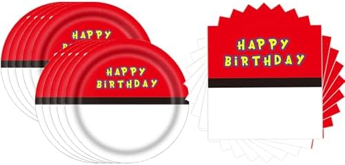 Cartoon Animation Themed Party Plates and Napkins Set