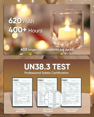 Homemory 12pcs Flameless LED Tea Lights with Remote and Timer