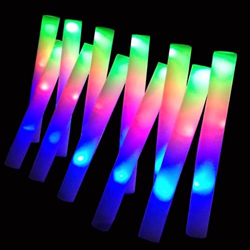 32 Piece Foam Glow Sticks with 3 Modes