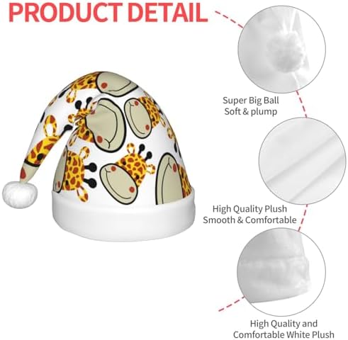 Salelf Giraffes Head Santa Hat for Kids