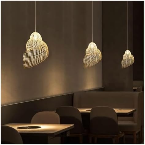 KADELONG Rattan Pendant Light Chandelier Vintage Lantern