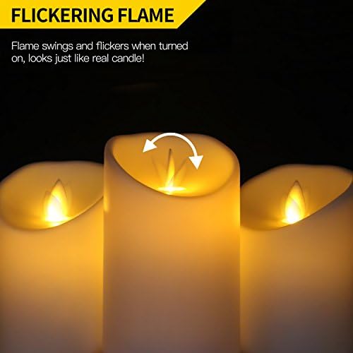 Novelty Place Flickering LED Candles with Swinging Flame