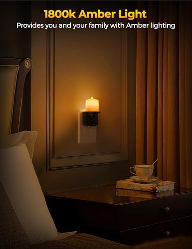 Briignite Flameless Candle Night Lights 2 Pack LED