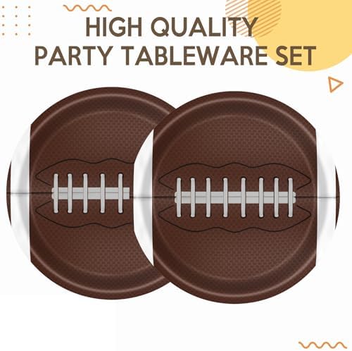 Football Party Supplies Kit 60Pcs 7Inch Paper Plates