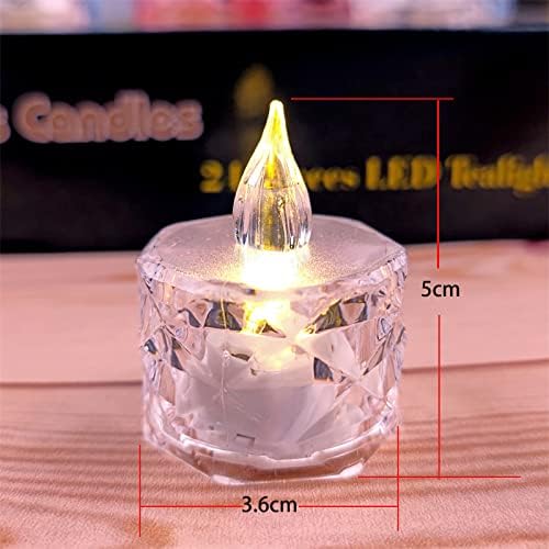 12 Pack LED Crystal Candle Light Flameless Table Centrepiece Decorations
