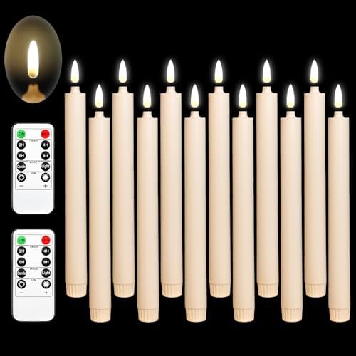 Da by 3D Flame LED Window Candles - Set of 10