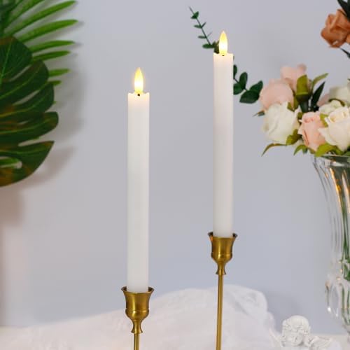 Flameless Taper Candles with Remote Timer Pack of 4