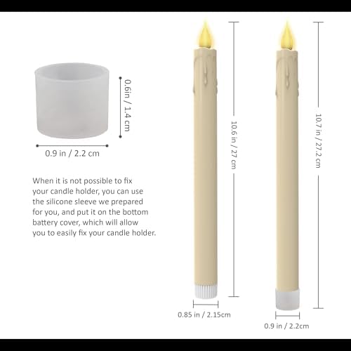 LED Flameless Taper Candles 106 Inch Set of 12