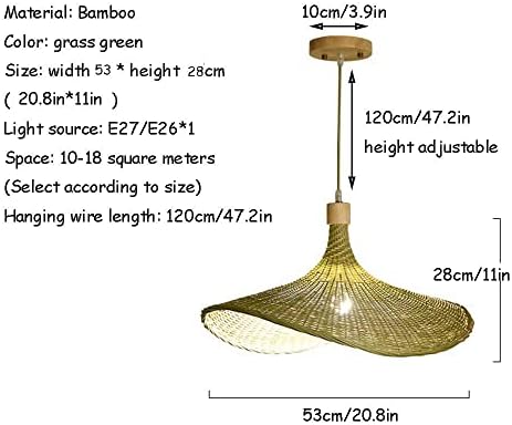 Rattan Woven Chandelier with 1 Lamp Shade
