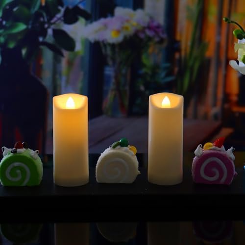 2 Pack Waterproof Outdoor Battery Operated Flameless Candles with Timer
