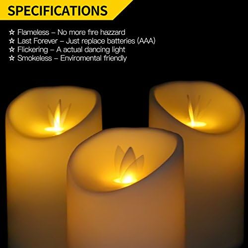 Novelty Place Flickering LED Candles with Swinging Flame