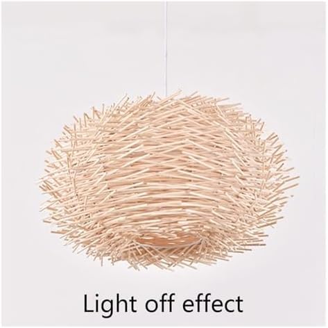 Boho Style Bird Nest Rattan Chandelier Ceiling Light