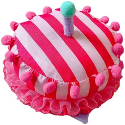 Toyvian Birthday Cake Hat for Boys and Girls Striped Design