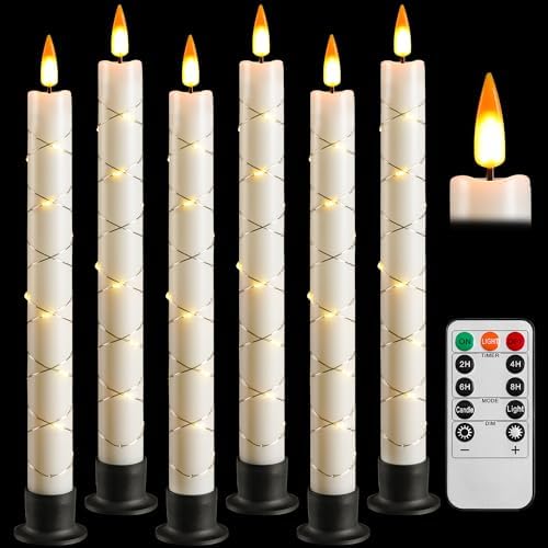 Da by 6 Flameless Window Candles with Remote Control and Timer