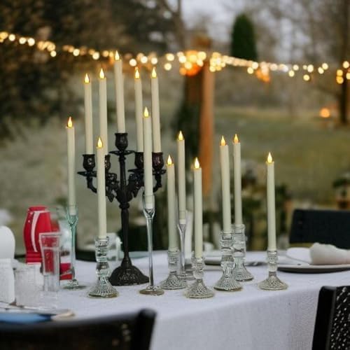 LED Flameless Taper Candles 106 Inch Set of 12