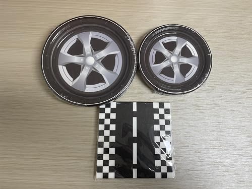 Race Car Themed 72pcs Paper Plates Napkins Set