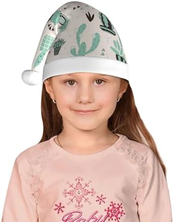 Cactus Flower Pot Santa Hat for Kids