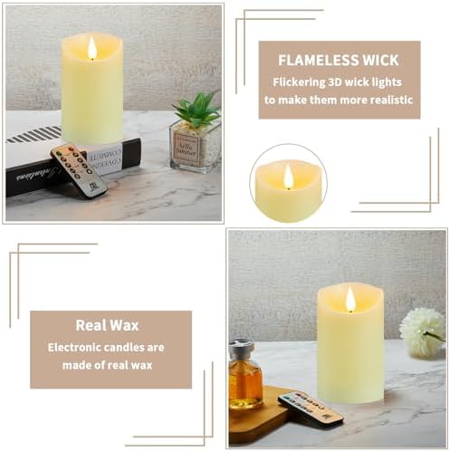Guluto Flameless Candles with Remote and Timer