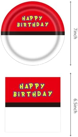 Cartoon Animation Themed Party Plates and Napkins Set