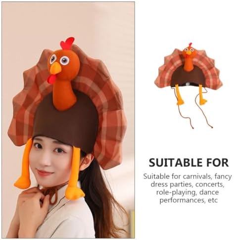 EXCEART Thanksgiving Turkey Hat Costume for Kids