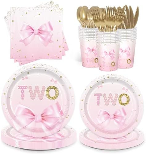 168pcs Birthday Plates Napkins Cups Forks Spoons Set