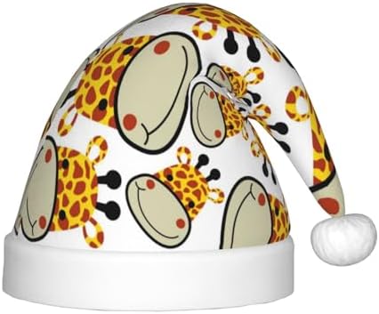 Salelf Giraffes Head Santa Hat for Kids
