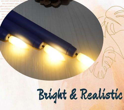 Navy Blue Flameless Taper Candles with Remote Control Set of 4
