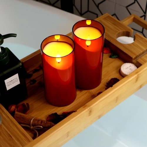 NURADA Flameless Candles with Remote Timer 2 Pack