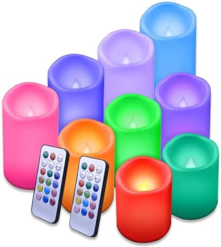 Enido Color Changing Flameless Candles Set of 9