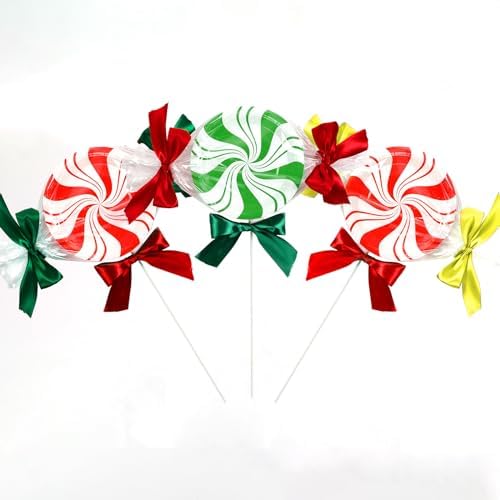 80Pcs Christmas Peppermint Disposable Plates 7 Inch Red Green Striped Partyware