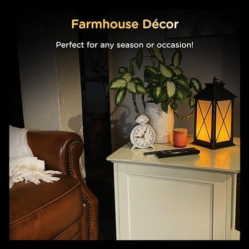 Enbrighten Basics Flameless Candle LED Lantern with Timer