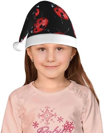 Beautiful Red Ladybug Santa Hat for Kids