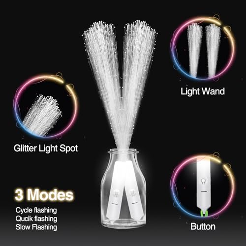 100Pcs White Fiber Optic Wands Wedding Send Off Lights