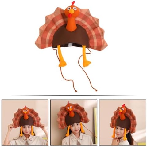 EXCEART Thanksgiving Turkey Hat Costume for Kids