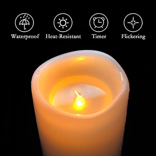 Homemory Waterproof Flameless Candles with Remote Control Timer