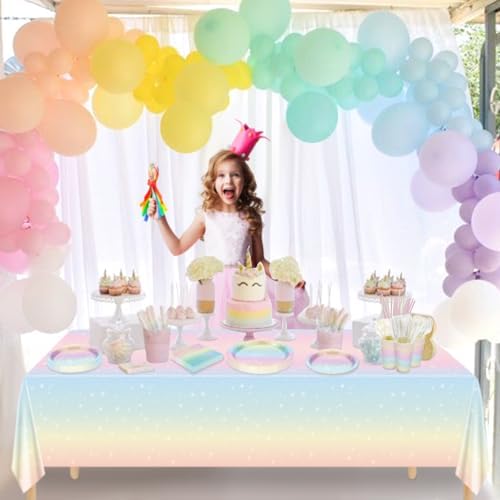Pastel Rainbow Birthday Party Set for 20 Guests