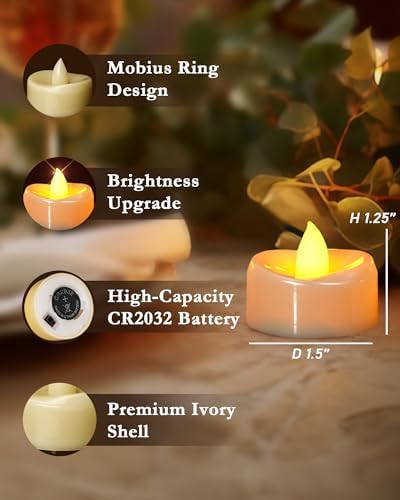 Merrynights 24 Pack Flameless LED Tea Lights Candles