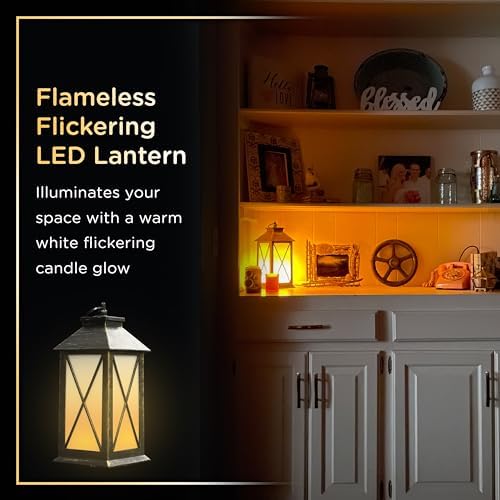 Enbrighten Basics Flameless Candle LED Lantern with Timer