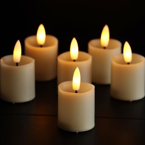 EZiGarden Battery Operated Flameless Votive Candles Set of 6