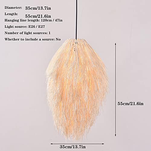 Modern Industrial Bamboo Wicker Chandelier Light