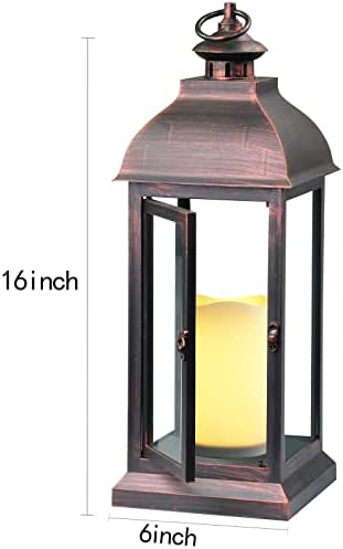 Flameless LED Candle Lantern Timer Function Outdoor Indoor Use
