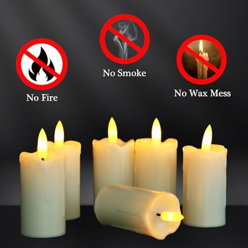 Flameless LED Votive Candles with Auto Timer Pack of 6