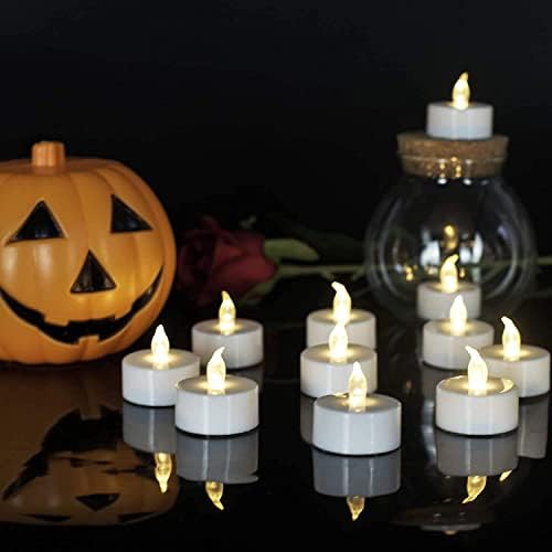 PILLOBOX Flameless Tea Lights 24 Pack LED Candles