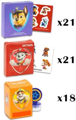 Paw Patrol Party Favors Bulk Set 60 Pieces