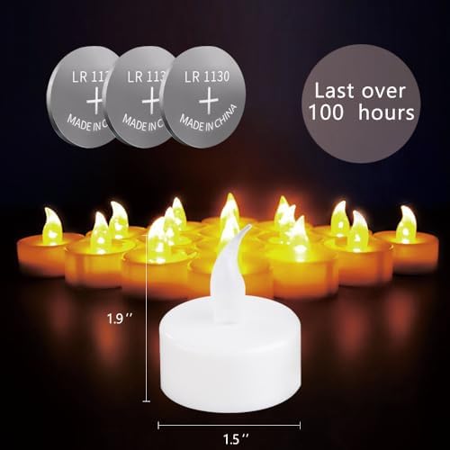Novelty Place Flameless LED Tea Light Candles Pack of 12